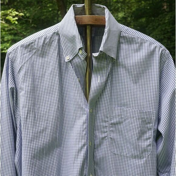 Brooks Brothers Blue Purple Checked Button Up Shirt - Picture 3 of 5